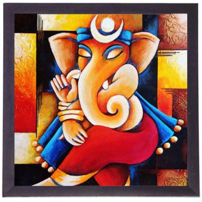 LILA Ganesha Framed Reprint Painting
